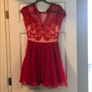 ASOS Red Lace Mini Dress